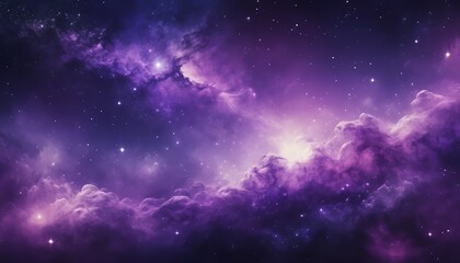 Majestic Purple Nebula Space Background Stunning Cosmic Clouds and Starscape Image