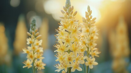 Sunset Yellow Flowers Meadow Bloom Closeup