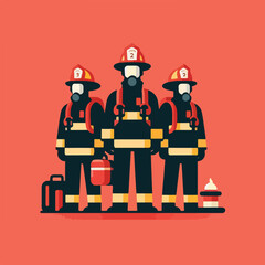 cool firefighter image vector