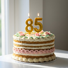 eighty five years old birthday cake 