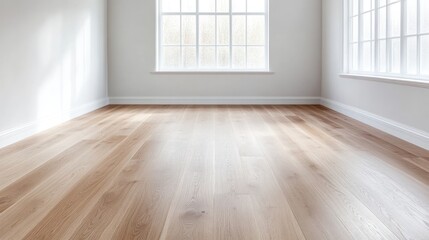 Empty room with light hardwood floors