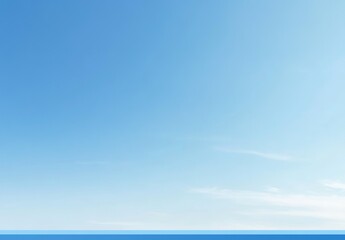 Minimalist clear blue sky background with no clouds, wide copy space for design, clean and calm atmosphere, ideal for banner, website, or presentation