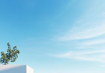 Minimalist clear blue sky background with no clouds, wide copy space for design, clean and calm atmosphere, ideal for banner, website, or presentation
