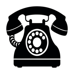 old phone isolated on white background