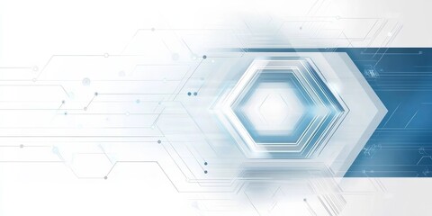 Abstract light blue and white geometric background, modern technology concept, vector illustration with clean design, copy space, suitable for web, banner, presentation, or business template
