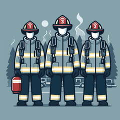 cool firefighter image vector