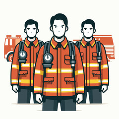 cool firefighter image vector