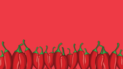 Chili peppers seamless pattern.