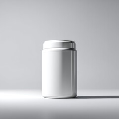 Minimalist White Jar: Clean Product Presentation