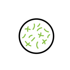 microorganisms under a microscope