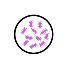 Obraz premium microorganisms under a microscope