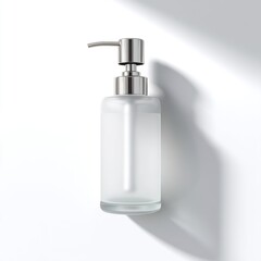 Obraz premium Modern Bathroom Soap Dispenser: Minimalist Elegance