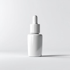 White Dropper Bottle - Minimalist Product Shot