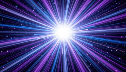 Fototapeta premium Radiant light explosion cosmic space digital art mysterious universe abstract perspective energy and motion