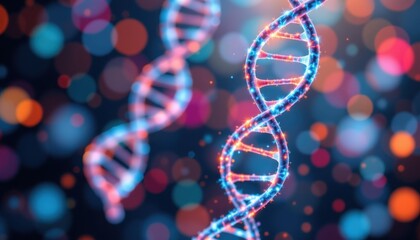 Exploring dna structure and function science laboratory graphic visualization abstract background close-up biology concept