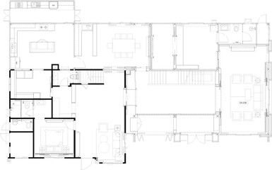 Show interior design and room plans as a project for architects or engineers.