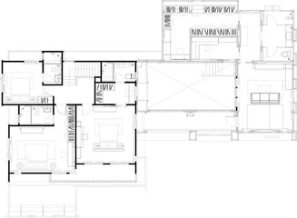 Show interior design and room plans as a project for architects or engineers.1