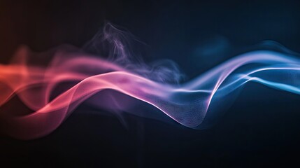Abstract design of swirling smoke waves in vibrant colors.