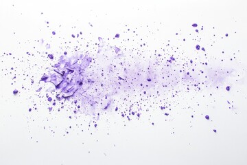 Naklejka premium Abstract Purple Splash with Droplets and Splatter on White Background