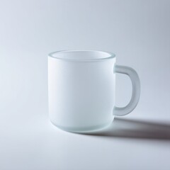 Frosted Glass Mug on White Background