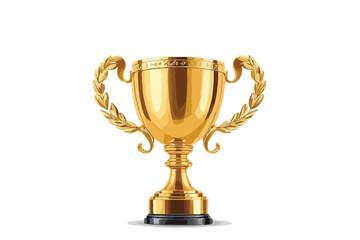 Golden trophy cup award