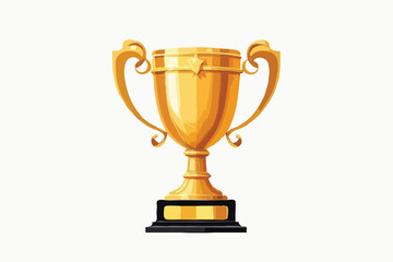 Golden trophy cup award