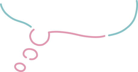 かわいい考え中の吹き出しイラスト素材