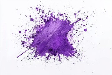 Fototapeta premium Vibrant Purple Powder Splash on White Background for Creative Projects