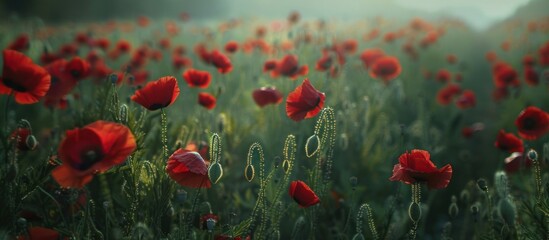 Poppy Field at Sunrise