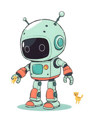 Fototapeta premium Pastel Little Robot