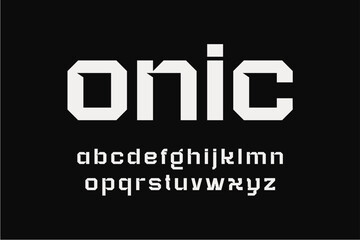 Modern geometric logo font design vector