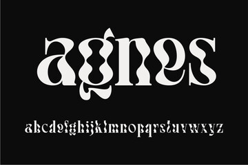 Headline font retro style vector