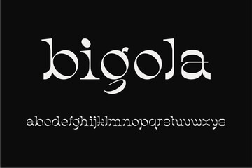 Retro title logo font vector