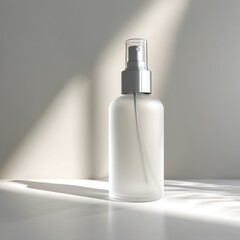 Frosted Glass Spray Bottle - Minimalist Product Mockup