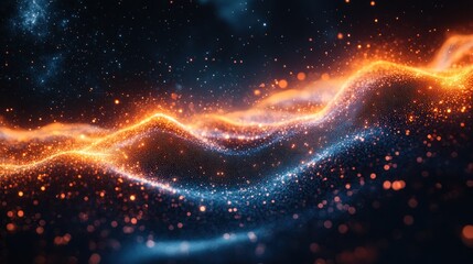 Obraz premium Cosmic Dust Waves: A Celestial Abstract