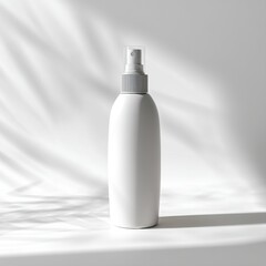 Minimalist Spray Bottle Mockup with Shadow Play