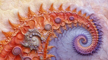A vibrant fractal spiral design of swirling colors and intricate details.