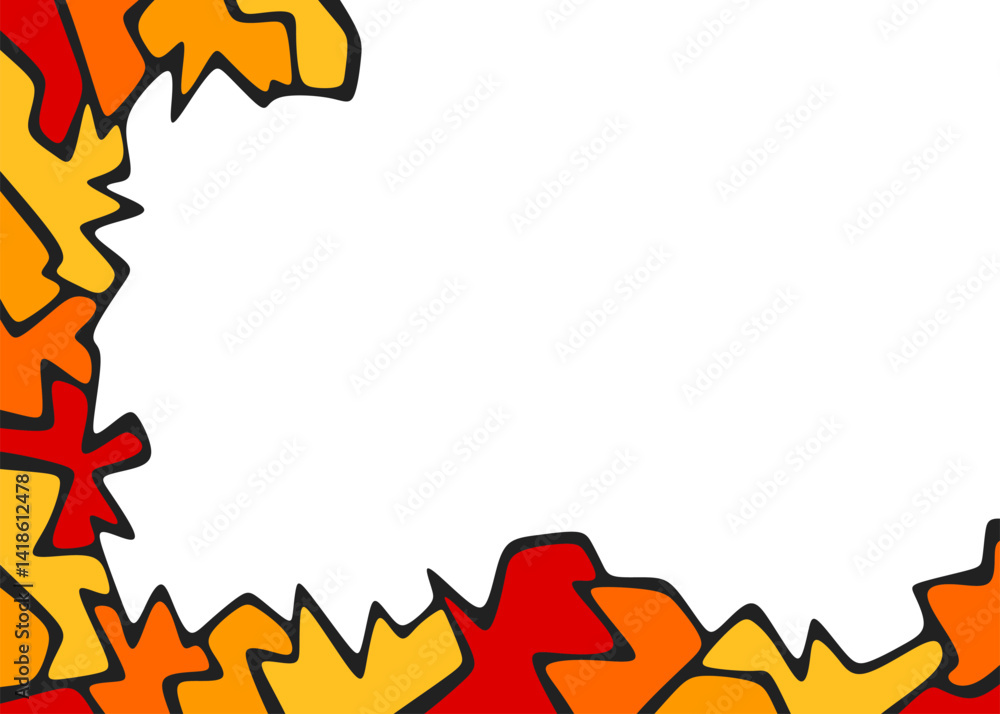 Poster abstract background with colorful wavy line pattern and with some copy space area. autumn themed wal