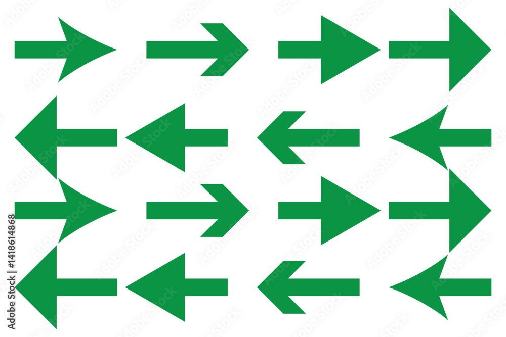 Canvas Prints arrow icons set
