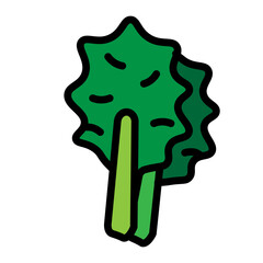 Kale Vector Filled Icon Design