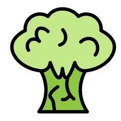Broccoli Vector Filled Icon Design