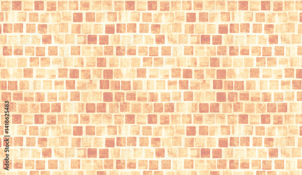 Poster seamless pattern of square tiles creating a vintage and textured background, ideal for design projec