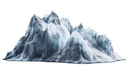 Obraz premium Majestic Ice Mountains with Smooth Curves and Frosty Peaks