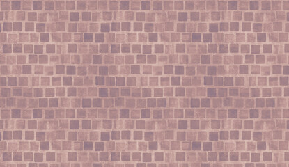 Pink square tile pattern repeating seamlessly, generating textured design backdrop