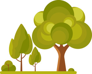 Spring Cute Tree Cartoon