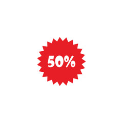 50%, stickers geometric symbol simple logo vector