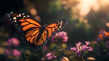 Obraz premium Monarch Butterfly on a Flower