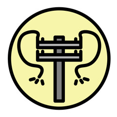 Power Lines Falling Vector Filled Icon Design