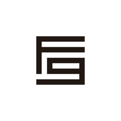 Fototapeta premium Letter Fg square geometric symbol simple logo vector