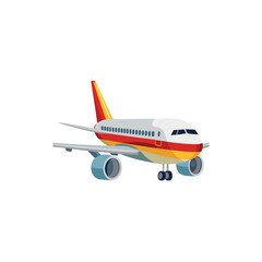 Obraz premium Flat airplane illustration, Passenger Plane Vector illustration of an airplane